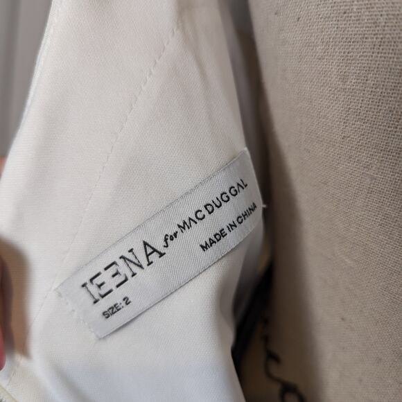 Ieena for Mac Duggal Sleeveless Crystal Scoop Neck Formal Wedding Dress White 2 - Picture 8 of 16